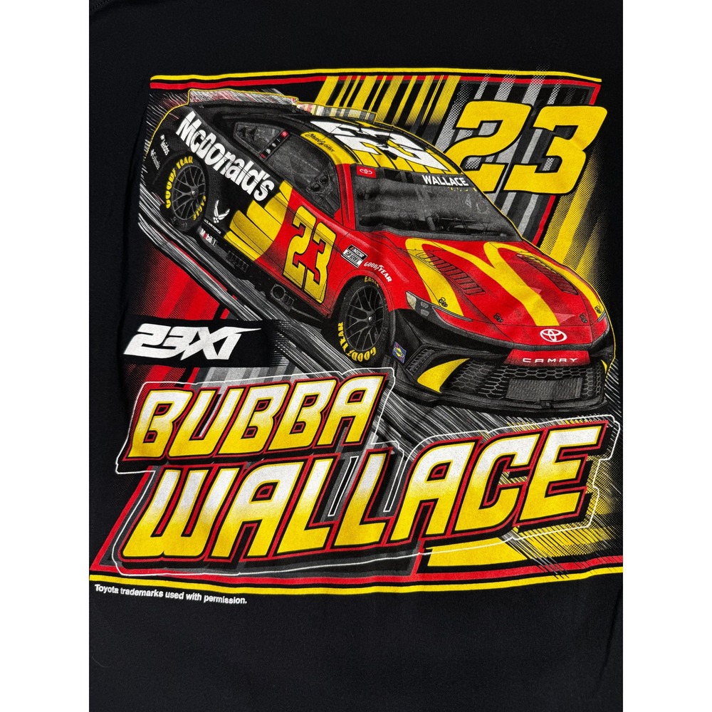 Bubba Wallace 23XI Racing NASCAR T-Shirt Mens XXL Black McDonalds Toyota Camry